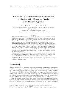 Empirical AI Transformation Research: A Systematic Mapping Study and Future Agenda