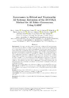 Governance in Ethical and Trustworthy AI Systems: Extension of the ECCOLA Method for AI Ethics Governance Using GARP
