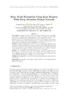 Story Point Estimation Using Issue Reports With Deep Attention Neural Network