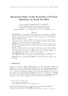 Empirical Study of the Evolution of Python Questions on Stack Overflow