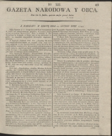 Gazeta Narodowa Y Obca. R. 1791 Nr 13