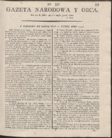 Gazeta Narodowa Y Obca. R. 1791 Nr 14