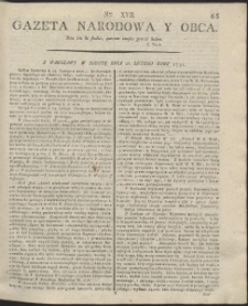Gazeta Narodowa Y Obca. R. 1791 Nr 17