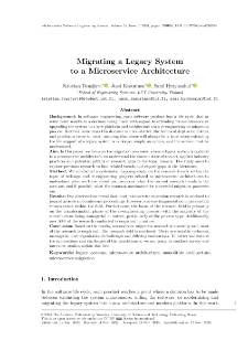 Migrating a Legacy System to a Microservice Architecture