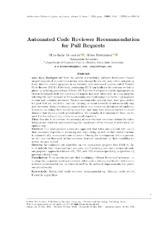 Automated Code Reviewer Recommendation for Pull Requests