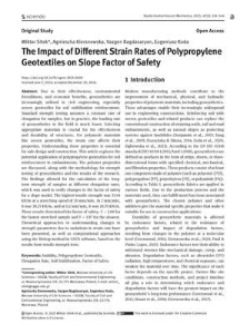 The Impact of Different Strain Rates of Polypropylene Geotextiles on Slope Factor of Safety