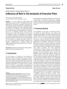 Influence of Raft in the Analysis of Granular Piles