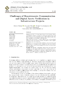 Challenges of Requirements Communication and Digital Assets Verification in Infrastructure Projects