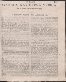 Gazeta Narodowa Y Obca. R. 1791 Nr 37