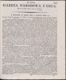 Gazeta Narodowa Y Obca. R. 1791 Nr 67