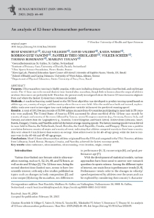 An analysis of 12-hour ultramarathon performance