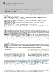 Temporomandibular joint kinematic changes in pregnant women: a case-control study