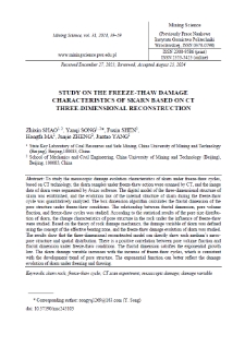 Study on the freeze-thaw damage characteristics of skarn based on CT three-dimensional reconstruction