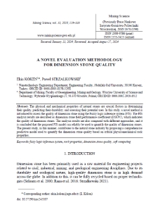 A novel evaluation methodology for dimension stone quality
