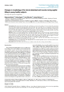 Changes in morphology of the lateral abdominal wall muscles during sagittal tilting in young healthy subjects