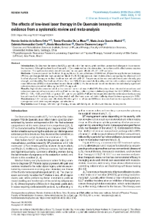 The eﬀects of low-level laser therapy in De Quervain tenosynovitis: evidence from a systematic review and meta-analysis