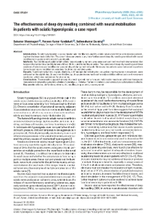 The eﬀectiveness of deep dry needling combined with neural mobilisation in patients with sciatic hyperalgesia: a case report