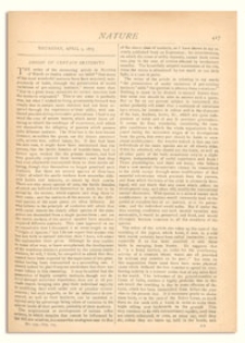 Nature : a Weekly Illustrated Journal of Science. Volume 7, 1873 April 3, [No. 179]