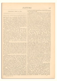 Nature : a Weekly Illustrated Journal of Science. Volume 7, 1873 April 24, [No. 182]