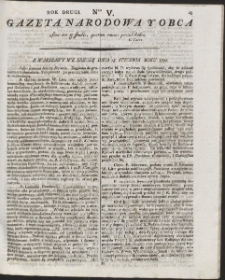 Gazeta Narodowa Y Obca. R. 1792 Nr 5