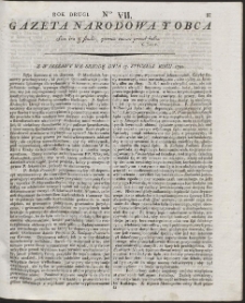 Gazeta Narodowa Y Obca. R. 1792 Nr 7