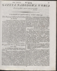 Gazeta Narodowa Y Obca. R. 1792 Nr 16