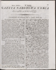 Gazeta Narodowa Y Obca. R. 1792 Nr 21