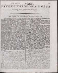 Gazeta Narodowa Y Obca. R. 1792 Nr 26