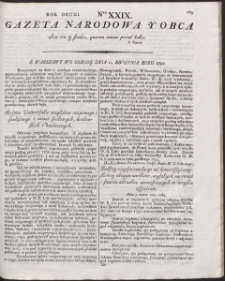 Gazeta Narodowa Y Obca. R. 1792 Nr 29