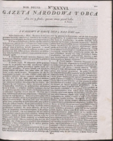 Gazeta Narodowa Y Obca. R. 1792 Nr 36