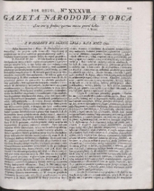 Gazeta Narodowa Y Obca. R. 1792 Nr 37