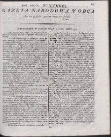 Gazeta Narodowa Y Obca. R. 1792 Nr 38