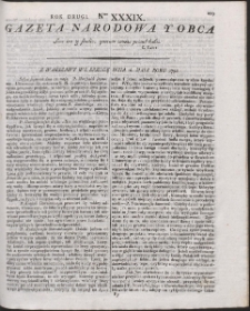 Gazeta Narodowa Y Obca. R. 1792 Nr 39