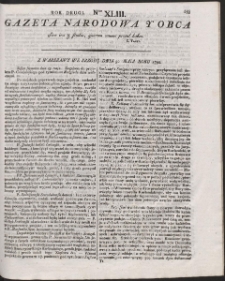 Gazeta Narodowa Y Obca. R. 1792 Nr 43