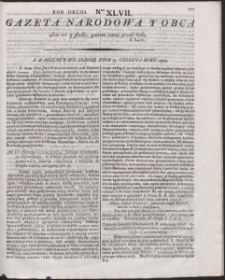 Gazeta Narodowa Y Obca. R. 1792 Nr 47