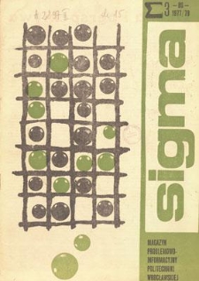 Sigma : magazyn problemowo-informacyjny Politechniki Wrocławskiej, 1977/1978, nr 3 (86)