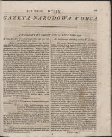 Gazeta Narodowa Y Obca. R. 1792 Nr 59