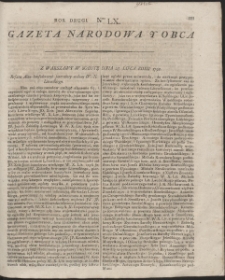 Gazeta Narodowa Y Obca. R. 1792 Nr 60