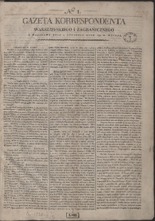 Gazeta Korrespondenta Warszawskiego i Zagranicznego. R. 1799