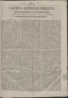 Gazeta Korrespondenta Warszawskiego i Zagranicznego. R. 1799 Nr 5