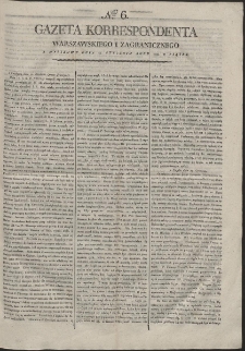 Gazeta Korrespondenta Warszawskiego i Zagranicznego. R. 1799 Nr 6