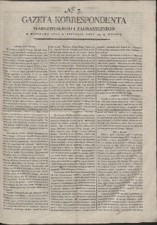 Gazeta Korrespondenta Warszawskiego i Zagranicznego. R. 1799 Nr 7