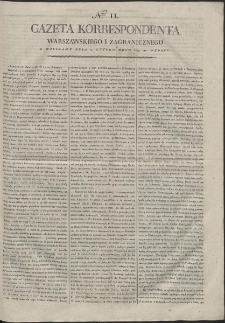 Gazeta Korrespondenta Warszawskiego i Zagranicznego. R. 1799 Nr 11