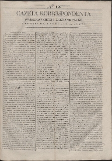 Gazeta Korrespondenta Warszawskiego i Zagranicznego. R. 1799 Nr 12
