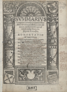 Summarius computus ex variis computualibus libris breviter recollectus, cum additione declarationu[m] capituli uniuscuiusq[ue] denuo castigatus et revisus