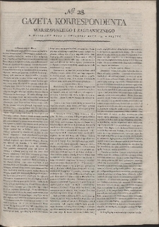 Gazeta Korrespondenta Warszawskiego i Zagranicznego. R. 1799 Nr 28