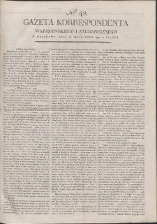 Gazeta Korrespondenta Warszawskiego i Zagranicznego. R. 1799 Nr 42