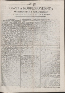 Gazeta Korrespondenta Warszawskiego i Zagranicznego. R. 1799 Nr 43