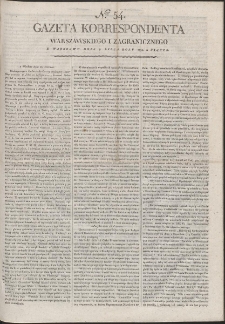 Gazeta Korrespondenta Warszawskiego i Zagranicznego. R. 1799 Nr 54