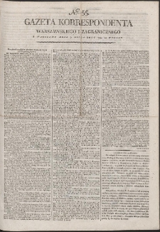 Gazeta Korrespondenta Warszawskiego i Zagranicznego. R. 1799 Nr 55